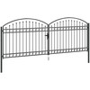 Tvora vartai ASSEN 401 x 200 cm Plienas Pilka Užrakintas