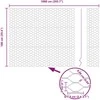 Hexagonal Fence with Post 10 x 1 m PVC dengtas plienas Pilka