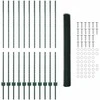 Hexagonal Fence with Post 25 x 1,4 m PVC dengtas plienas Žalia