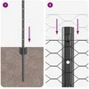 Hexagonal Fence with Post 10 x 0,5 m PVC dengtas plienas Pilka