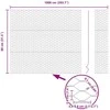 Hexagonal Fence with Post 10 x 0,8 m PVC dengtas plienas Pilka