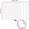 Hexagonal Fence with Post 100 x 0,8 m PVC dengtas plienas Pilka