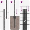Suvirintas vielos tvora su stulpeliais 25 x 1 m Pilka Tinklelis