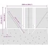 Lauko šešiakampė tvoros tvirtinimo sistema 25 x 1,6 m Pilka