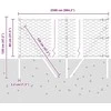Heksagonalinė tvoros tvirtinimo sistema 25 x 0,8 m Žalia
