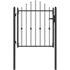 Tvora vartai ASTEN 100 x 100 cm Užrakintas Metalas Juoda