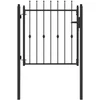 Tvora vartai ASTEN 100 x 100 cm Užrakintas Metalas Juoda
