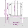 Tvora vartai ASTEN 100 x 100 cm Užrakintas Metalas Juoda