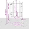 Tvora vartai ASTEN 100 x 125 cm Užrakintas Metalas Juoda