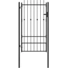 Tvora vartai ASTEN 100 x 175 cm Metalas Juoda Užrakintas