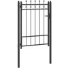 Tvora vartai HORST 100 x 125 cm Metalas Juoda Užrakintas
