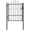 Tvora vartai HORST 100 x 125 cm Metalas Juoda Užrakintas