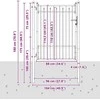 Tvora vartai HORST 100 x 125 cm Metalas Juoda Užrakintas