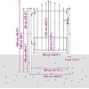 Tvora vartai HORST 100 x 125 cm Metalas Juoda Užrakintas
