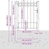 Tvora vartai HORST 100 x 125 cm Metalas Juoda Užrakintas