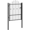 Tvora vartai HORST 100 x 125 cm Metalas Juoda Užrakintas