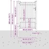 Tvora vartai HORST 100 x 150 cm Metalas Juoda Užrakintas