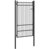 Tvora vartai HORST 100 x 175 cm Metalas Juoda Užrakintas