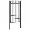 Tvora vartai HORST 100 x 175 cm Metalas Juoda Užrakintas