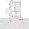Tvora vartai HORST 100 x 175 cm Metalas Juoda Užrakintas