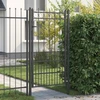 Tvora vartai HORST Plienas Juodas Užrakintas