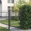 Tvora vartai HORST Plienas Juodas Užrakintas