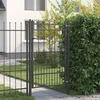 Tvora vartai HORST Plienas Juodas Užrakintas