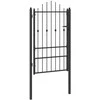 Tvora vartai HORST 100 x 150 cm Metalas Juoda Užrakintas