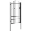 Tvora vartai HORST 100 x 175 cm Metalas Juoda Užrakintas