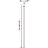 Tvorelės stulpas 2 pcs Sidabro 100 cm
