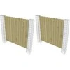 Tvorelės stulpas 2 pcs Sidabro 20 x 20 x 190 cm metalas