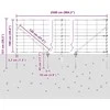 Suvirintas vielinis tvoras su smailiais galais 25 x 1 m