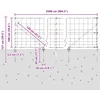 Suvirintas vielinis tvoras su smailiais galais 25 x 1 m