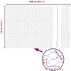 Hexagonal Fence with Post 10 x 1,4 m PVC dengtas plienas Pilka