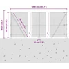 Suvirinta vielos tvora su betono baze 10 x 0,8 m Pilka