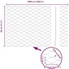 Hexagonal Fence with Post 50 x 0,8 m Galvanizuotas plienas