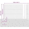 Hexagonal Fence with Post 10 x 1,2 m PVC dengtas plienas Pilka