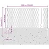 Hexagonal Fence with Post 50 x 0,8 m PVC dengtas plienas Žalia