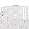 Hexagonal Fence with Post 25 x 0,8 m PVC dengtas plienas Pilka