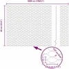 Hexagonal Fence with Post 50 x 0,6 m PVC dengtas plienas Pilka