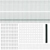 Hexagonal Fence with Post 100 x 1,5 m PVC dengtas plienas Žalia