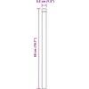 Tvorelės stulpas 12 pcs Sidabro 50 cm