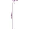 Tvorelės stulpas 2 pcs Pilka 110 cm
