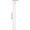 Tvorelės stulpas 2 pcs Pilka 80 cm