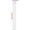 Tvorelės stulpas 2 vnt. Sidabrinė 90 cm