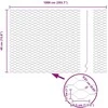 Hexagonal Fence with Post 10 x 0,4 m PVC dengtas plienas Pilka