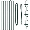 Tvorelės stulpas 7 pcs Žalia Plienas