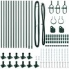 Tvorelės stulpas 13 pcs Žalia Plienas