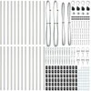 Tvorelės stulpas 26 pcs Pilka 3,2 x 3,2 x 105 cm
