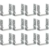 Tvoros inkarai, 12 vnt., sidabriniai, 14x6x15 cm, cinkuotas plienas